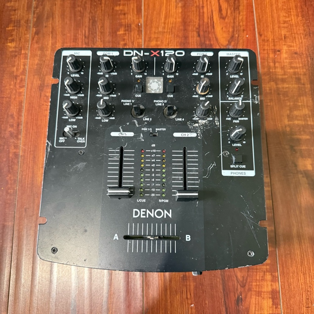 Denon DN-X120 DJ Mixer 2-Channel Compact Professional”UNTESTED”No Cords Read Blw